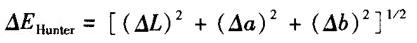 Lab系統(tǒng)的色差公式